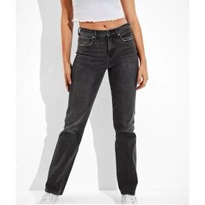 American Eagle AE ‘90s Bootcut Jean 12 Regular Women’s Black Wash 3879